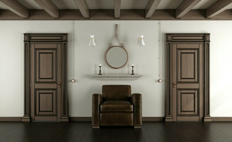 Limpar porta de madeira