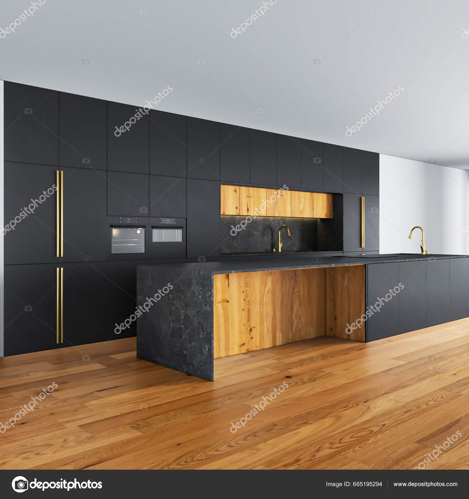 como-decorar-uma-cozinha-com-bancada-preta