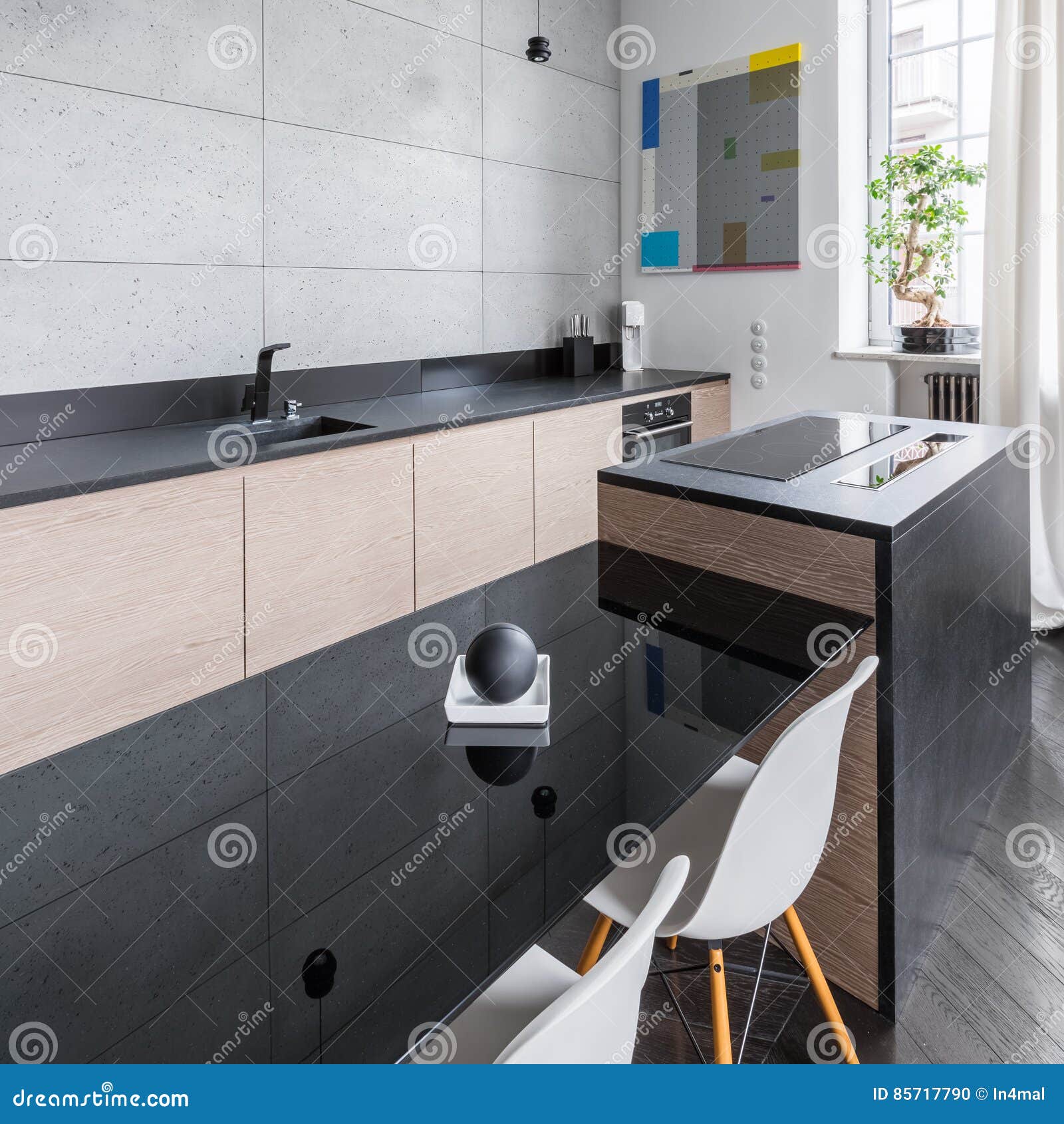 como-decorar-uma-cozinha-com-bancada-preta