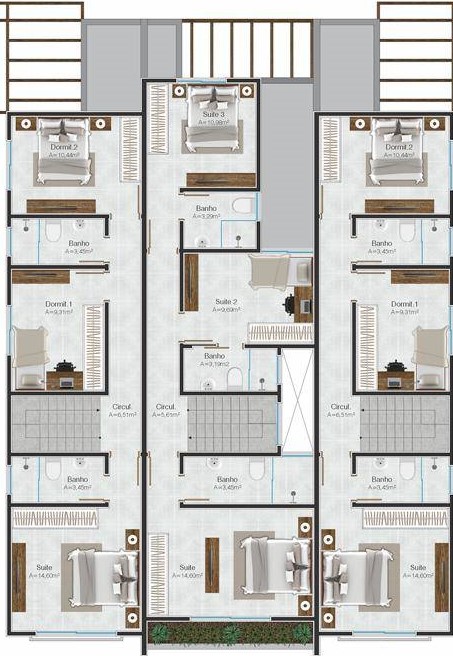 planta de casas Geminadas
