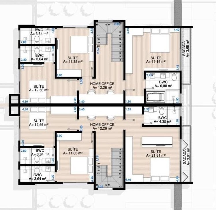 planta de casas Geminadas