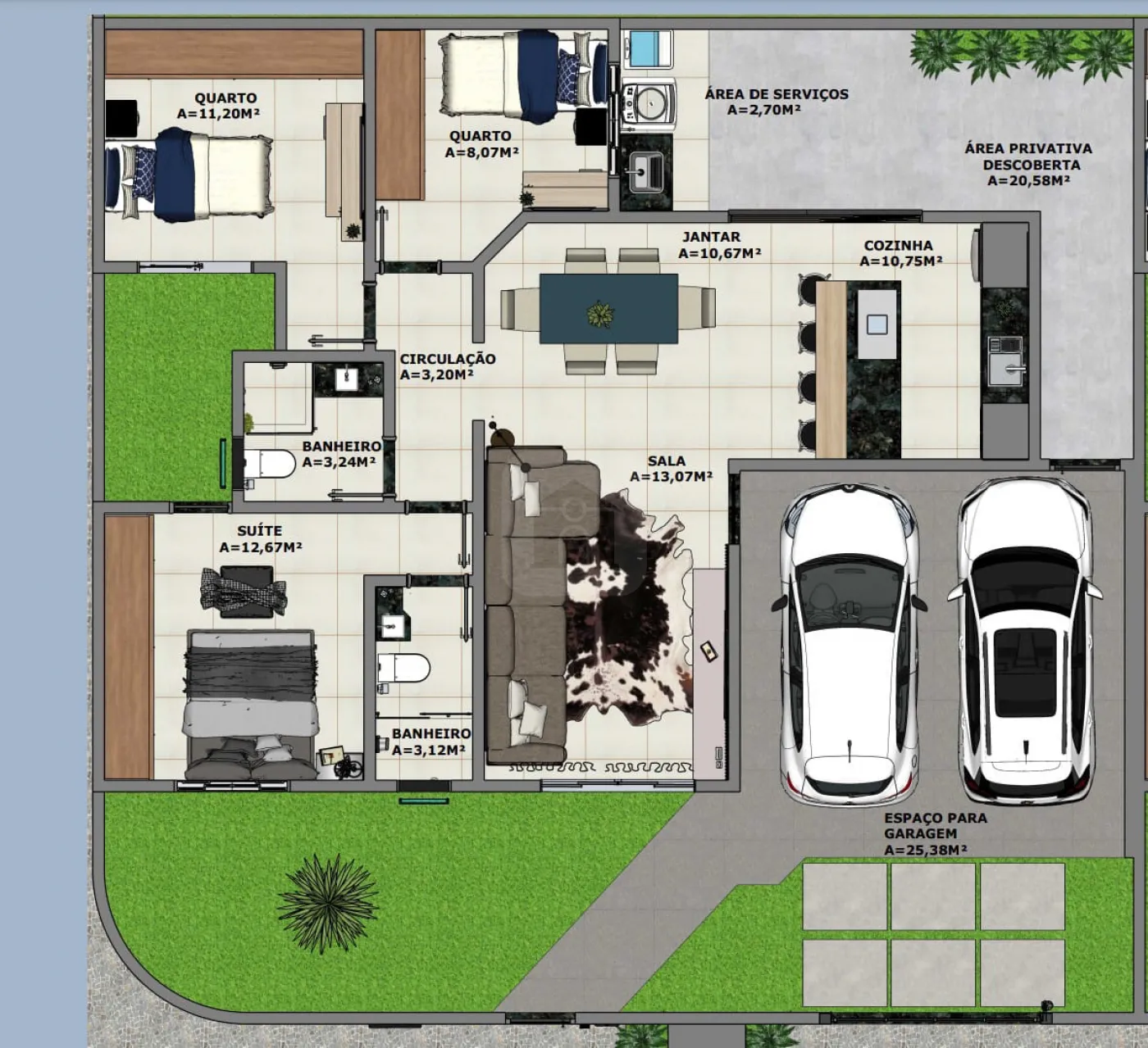 planta de casas Geminadas