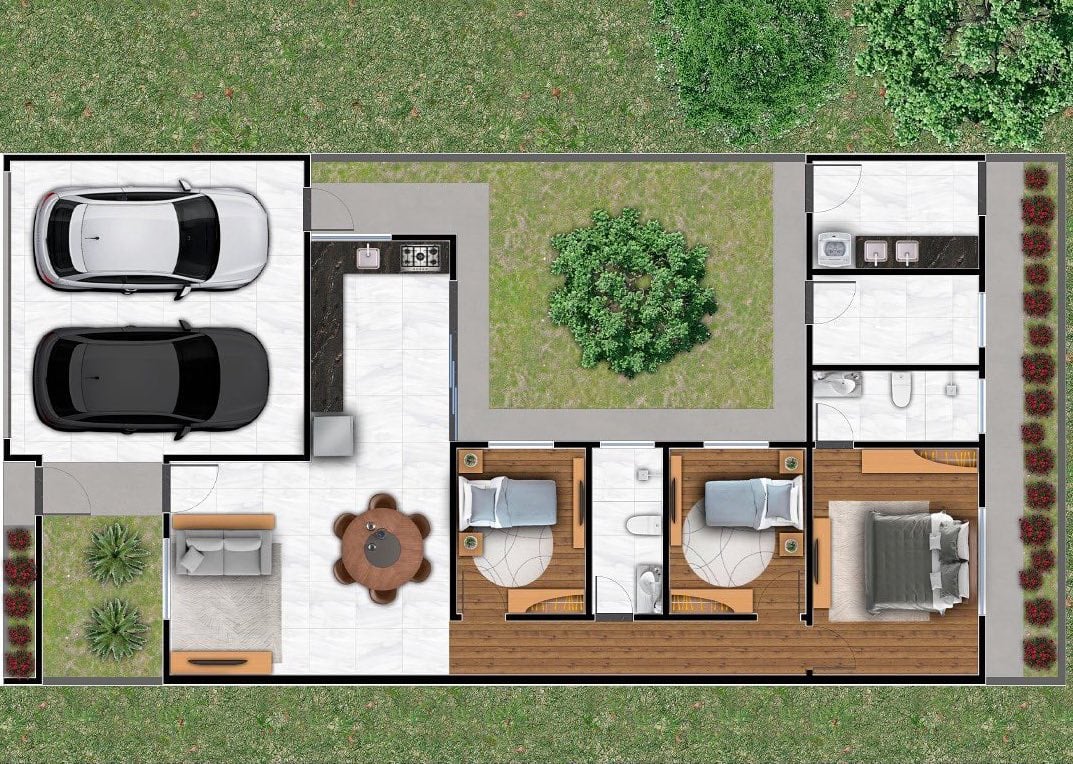 planta de casas Geminadas