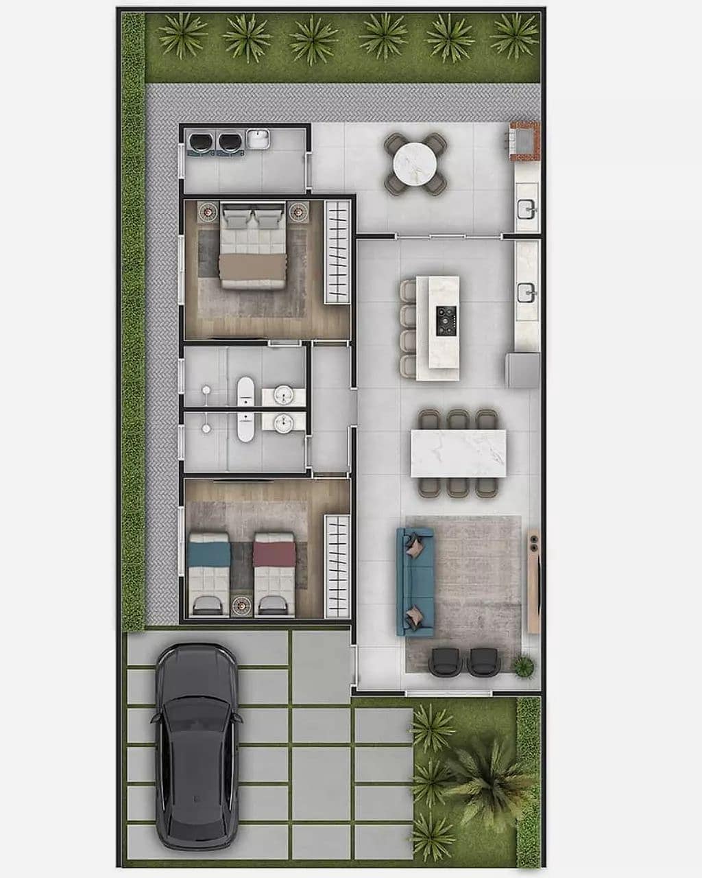 planta de casas Geminadas