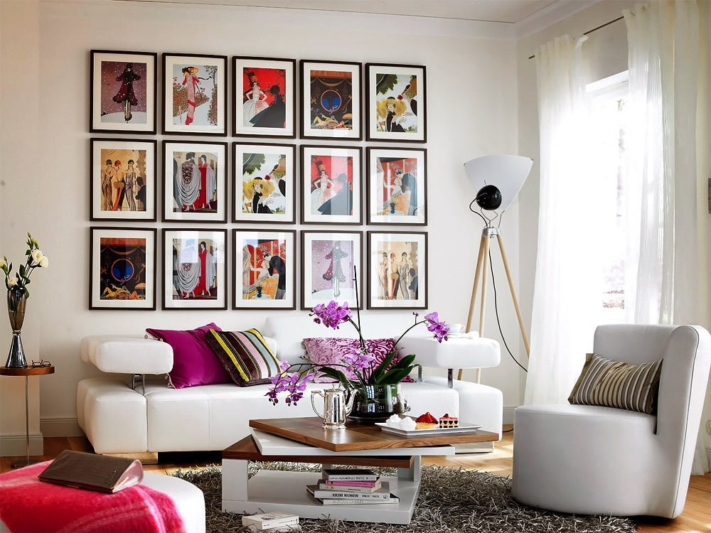 ideias-de-sala-decorada-com-quadros