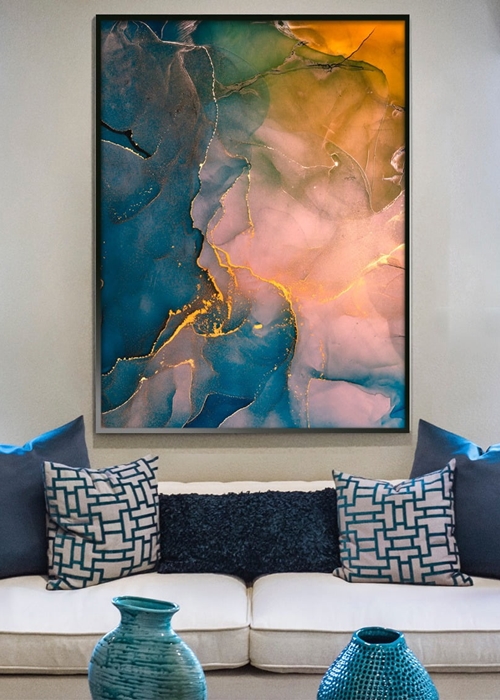 ideias-de-sala-decorada-com-quadros