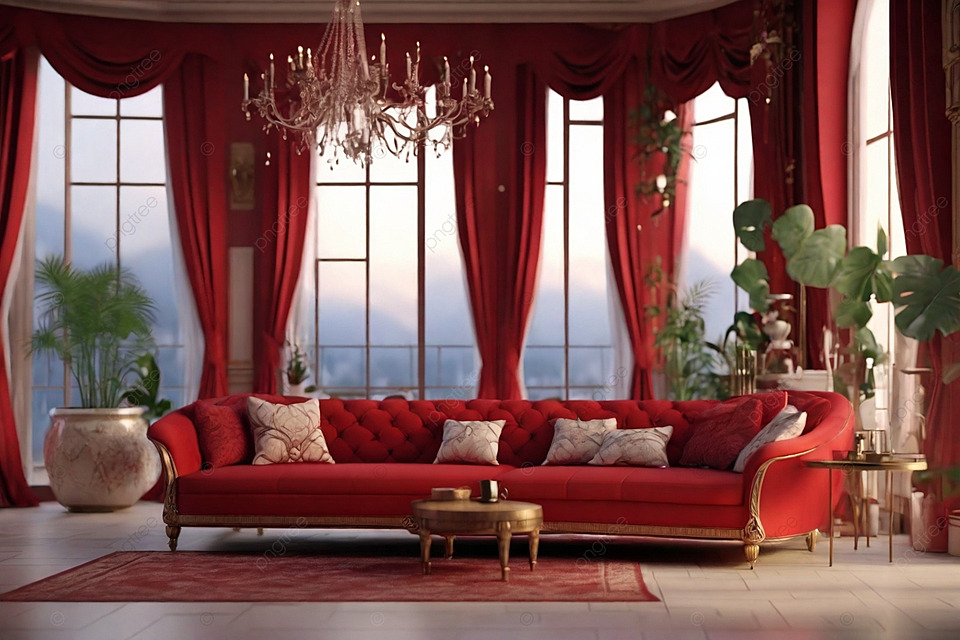 ideias-de-decoracao-de-sala-com-sofa-vermelho