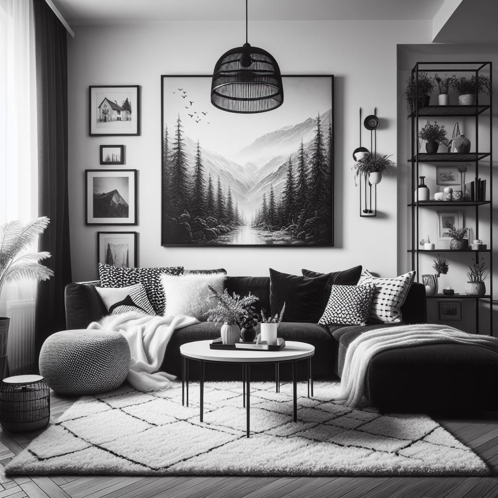 ideias-de-decoracao-de-sala-preto-e-branco