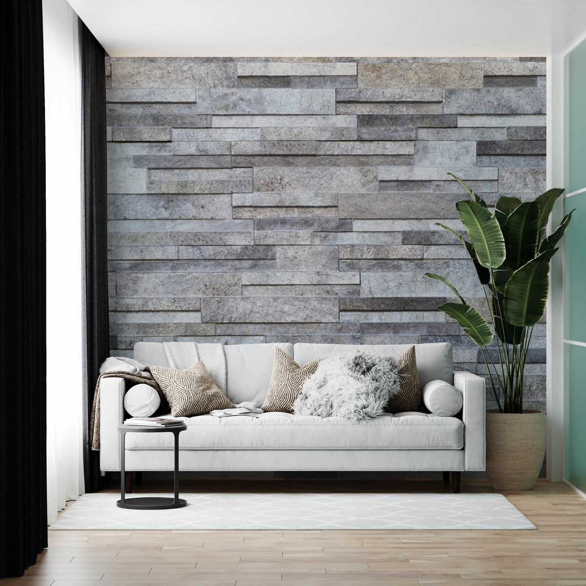 ideias-de-decoracao-de-sala-com-papel-de-parede