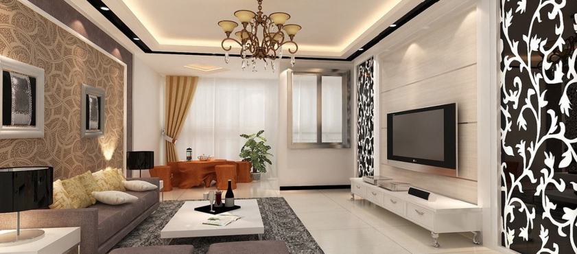 ideias-de-sala-decorada-com-papel-de-parede