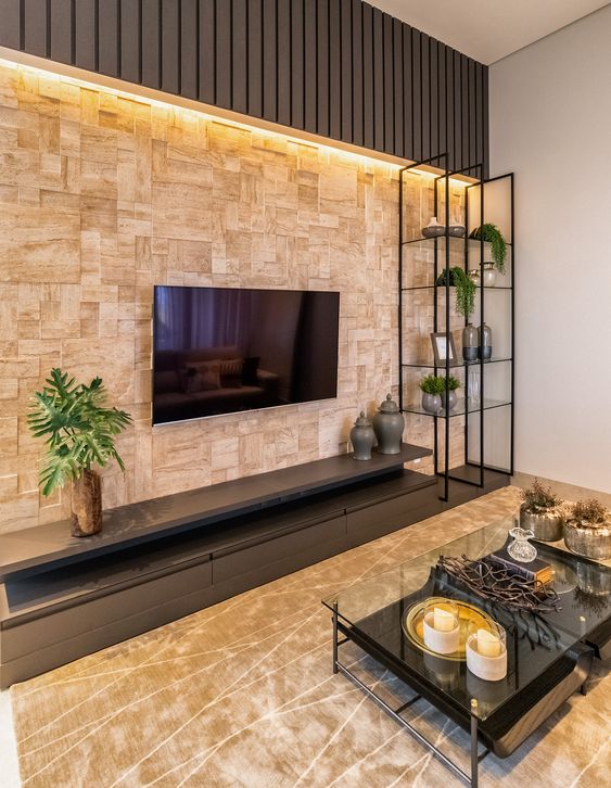 ideias-de-decoracao-de-sala-com-papel-de-parede