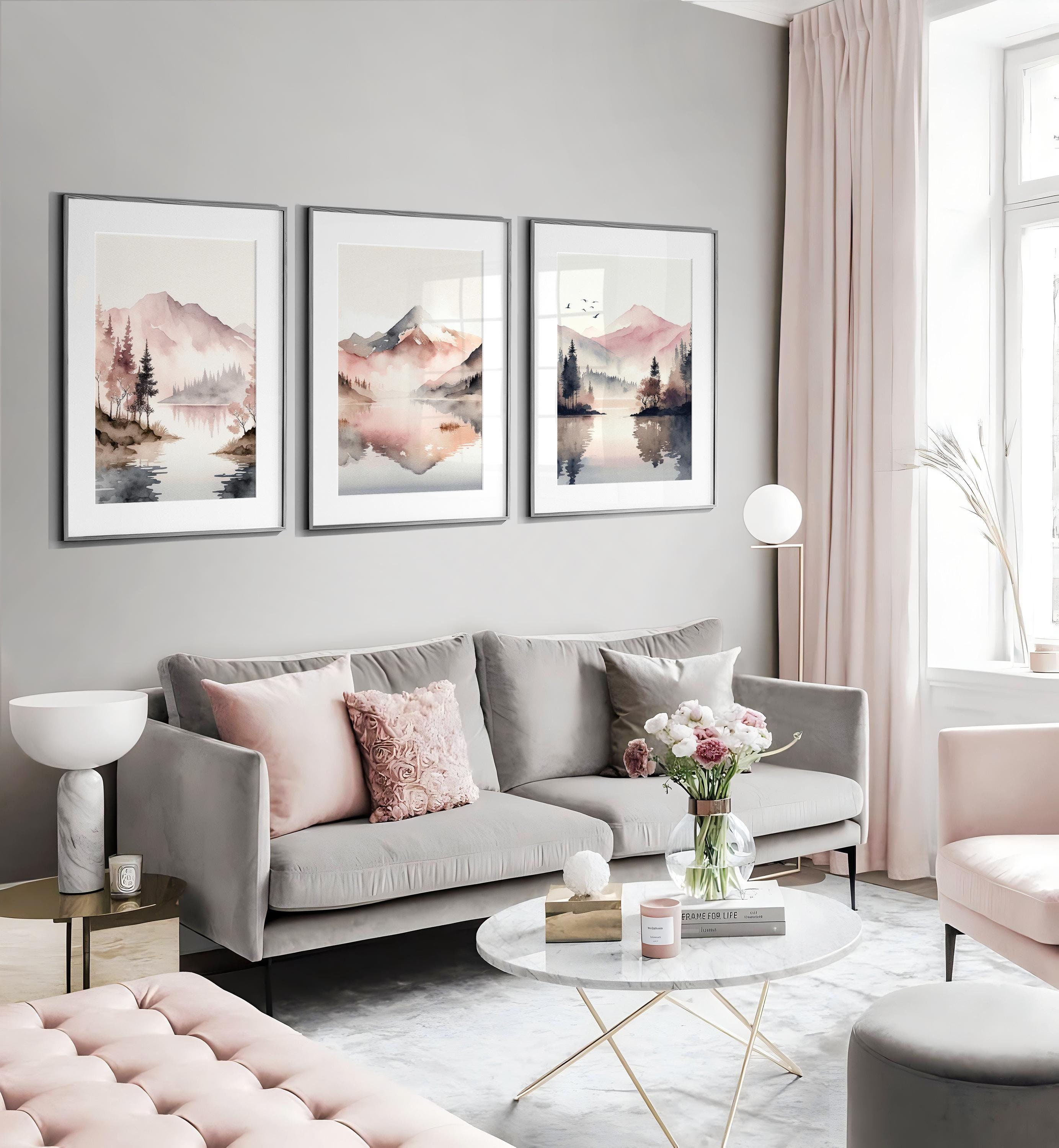 ideias-de-decoracao-de-sala-rosa-e-cinza