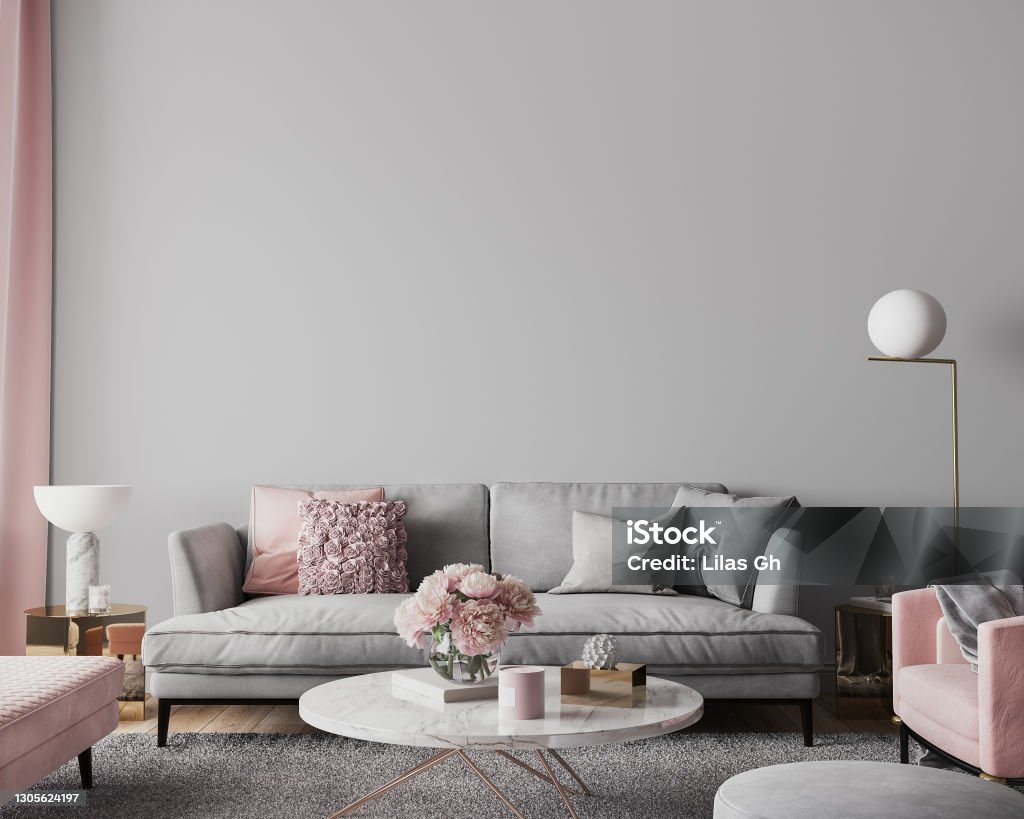 ideias-de-decoracao-de-sala-rosa-e-cinza