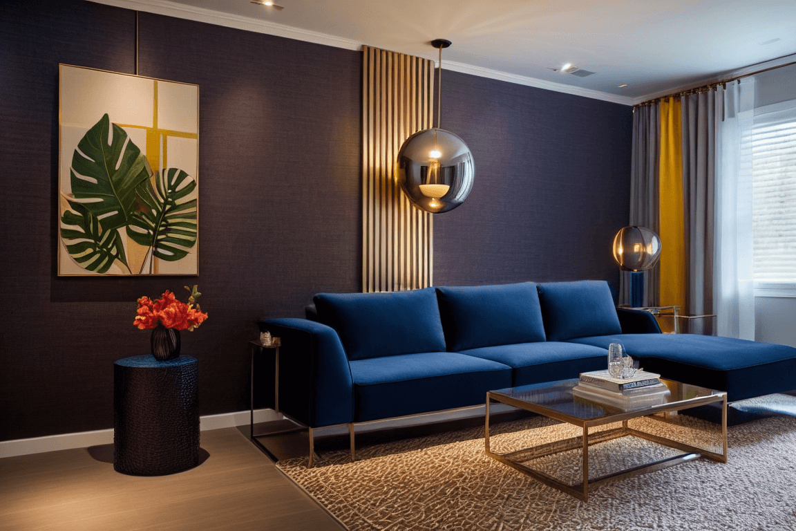 ideias-de-decoracao-de-sala-com-sofa-azul