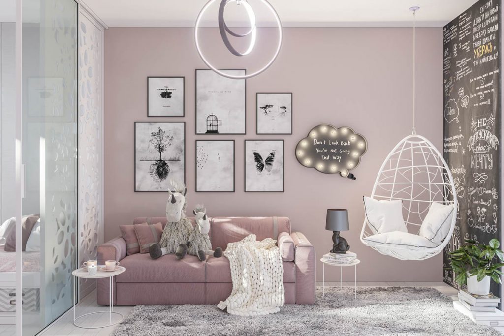 ideias-de-decoracao-de-sala-rosa-e-cinza