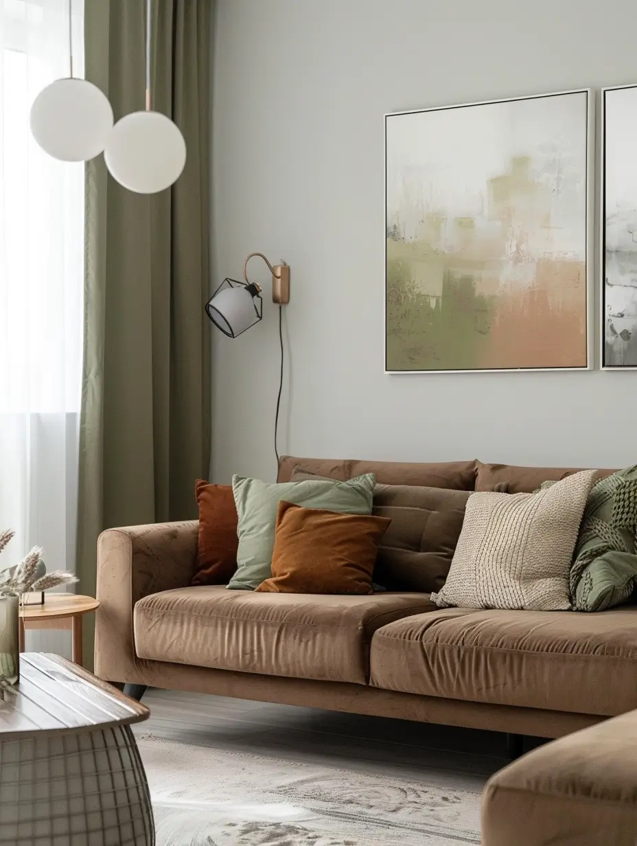 ideias-de-decoracao-de-sala-com-sofa-marrom