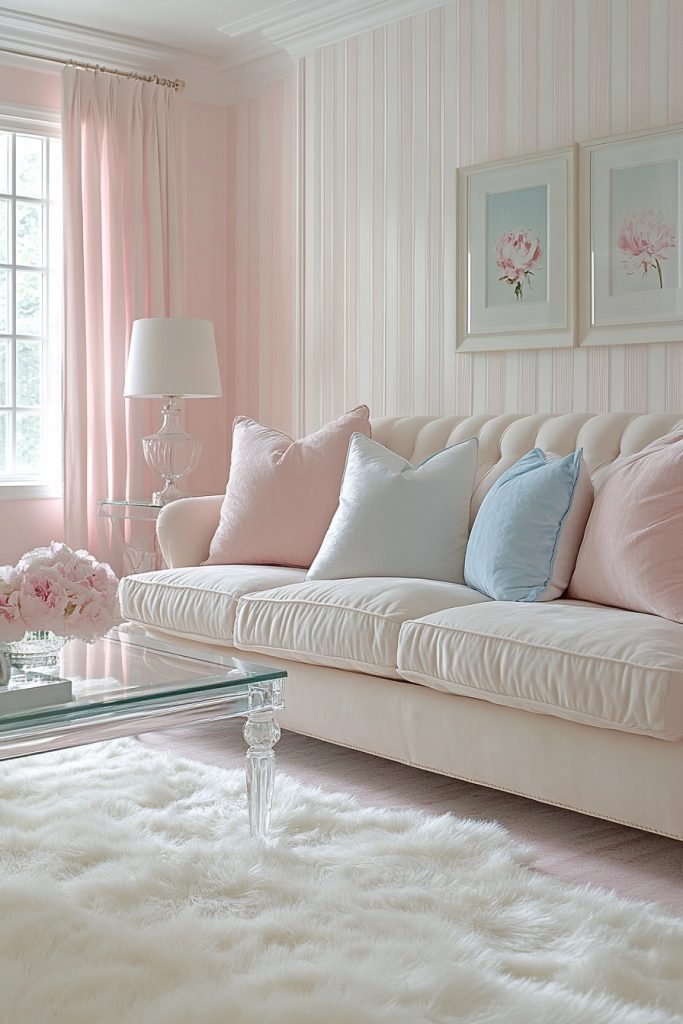 ideias-de-decoracao-de-sala-rosa-e-cinza