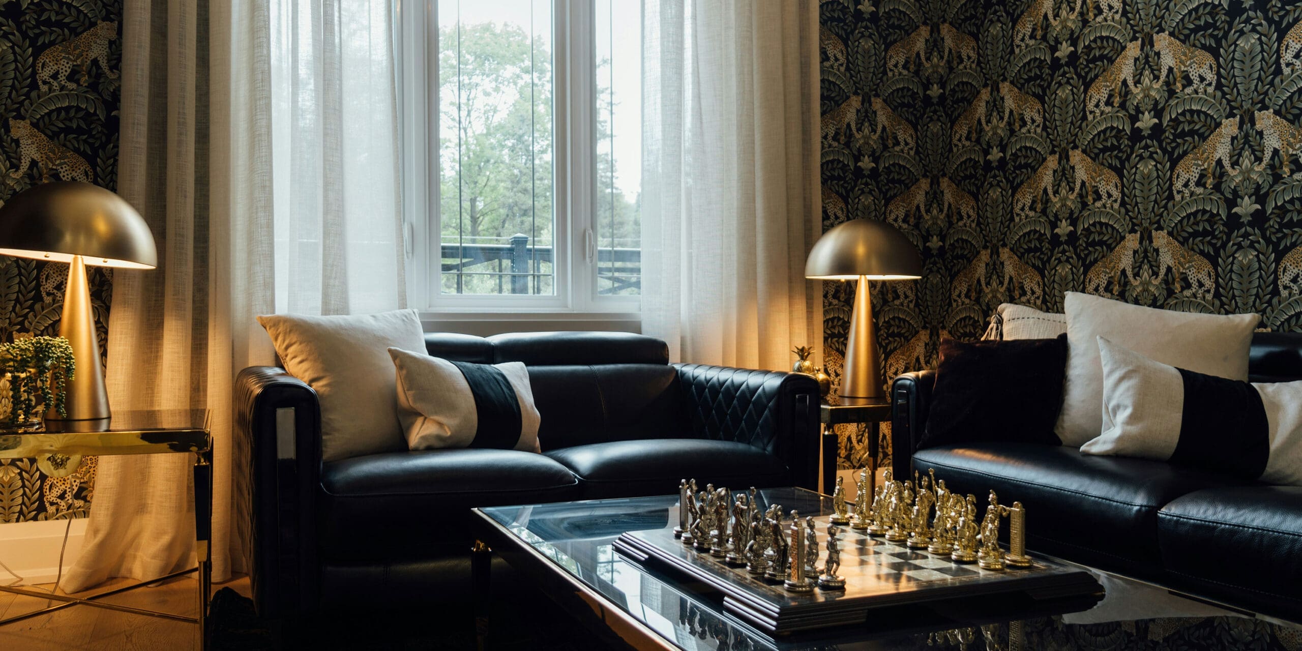 ideias-de-sala-decorada-papel-de-parede