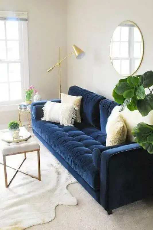 ideias-de-decoracao-de-sala-com-sofa-azul