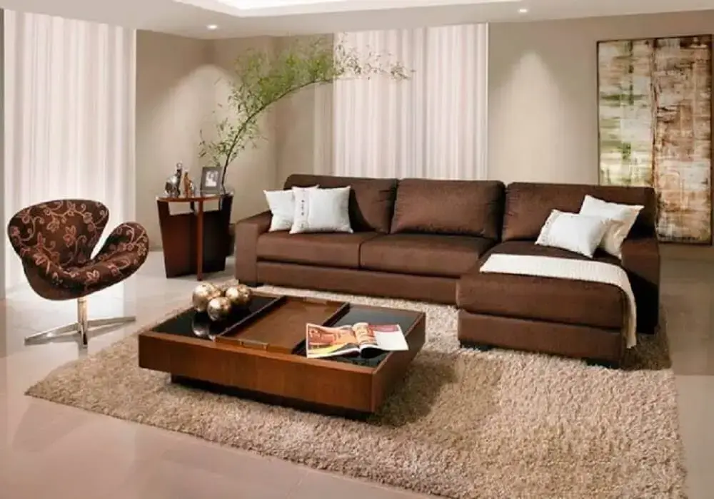 ideias-de-sala-decorada-com-sofa-marrom