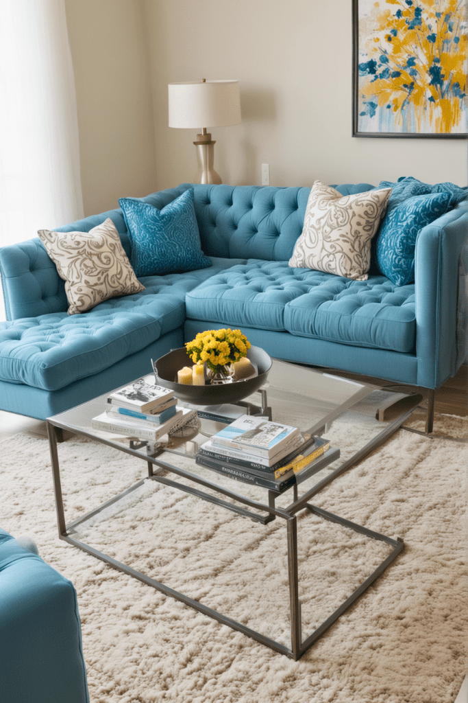 ideias-de-decoracao-de-sala-com-sofa-azul