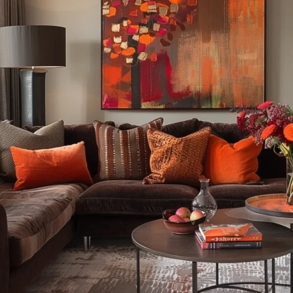 ideias-de-decoracao-de-sala-com-sofa-marrom