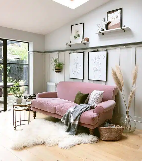 ideias-de-decoracao-de-sala-rosa-e-cinza