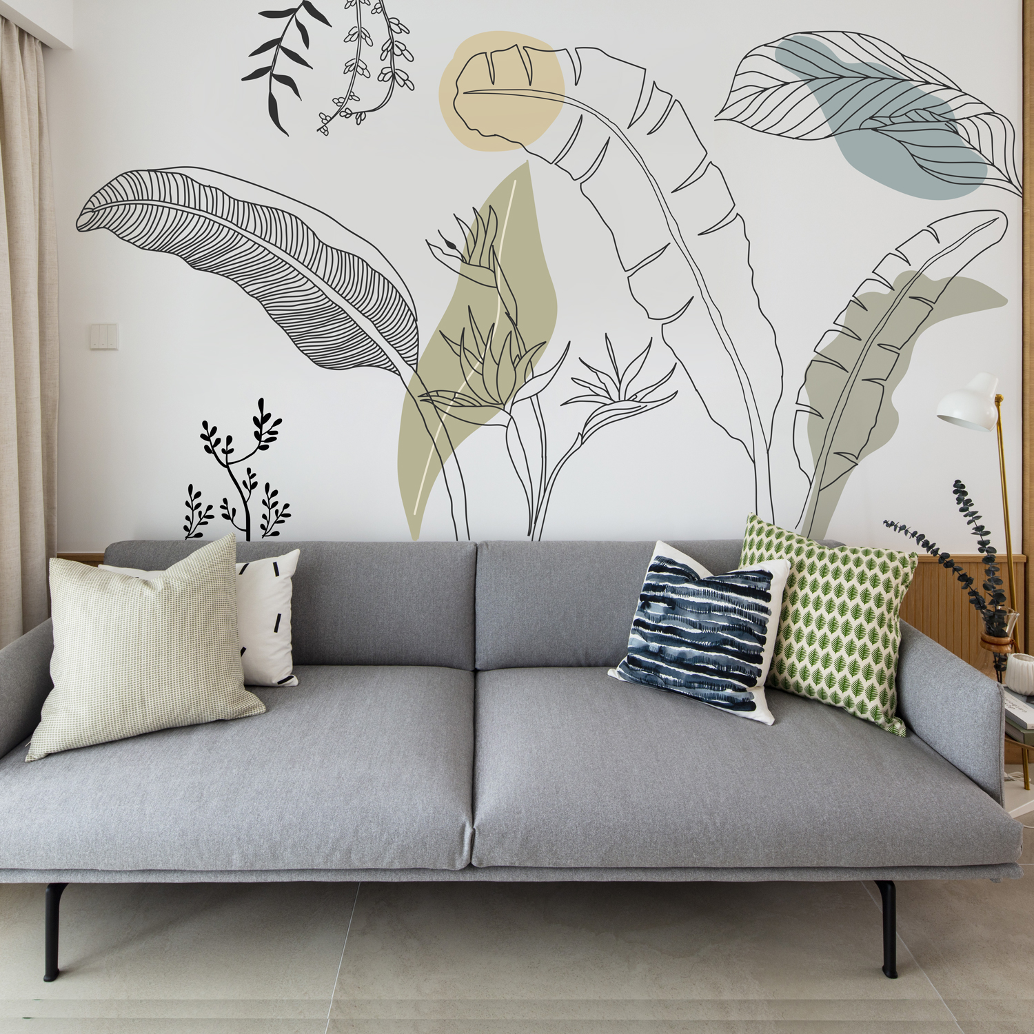 ideias-de-sala-decorada-papel-de-parede