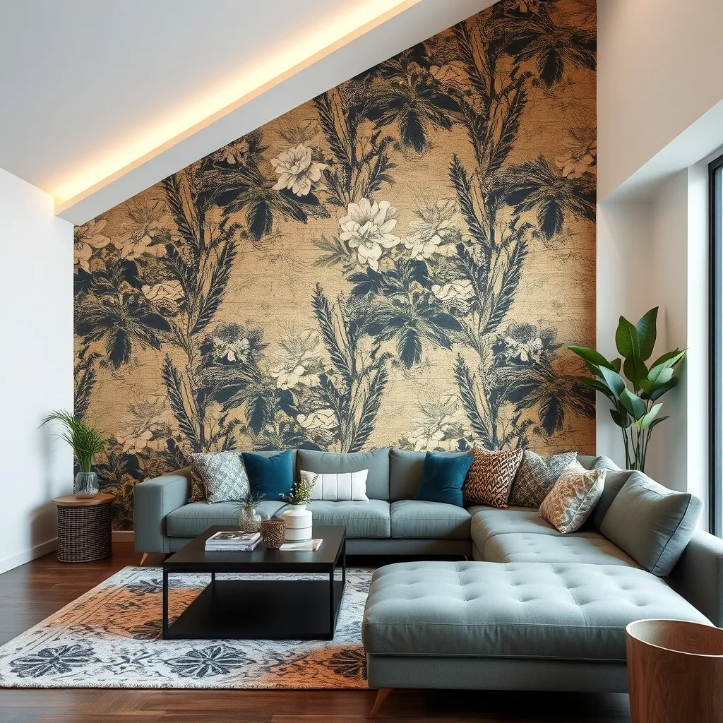 ideias-de-sala-decorada-papel-de-parede