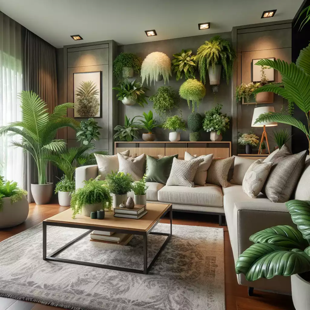 ideias-de-sala-decorada-com-plantas-artificiais