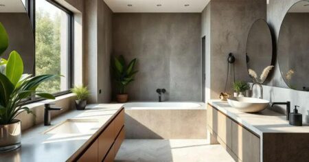 Banheiros com Cimento Queimado: Modernidade com Personalidade Banheiros com cimento queimado