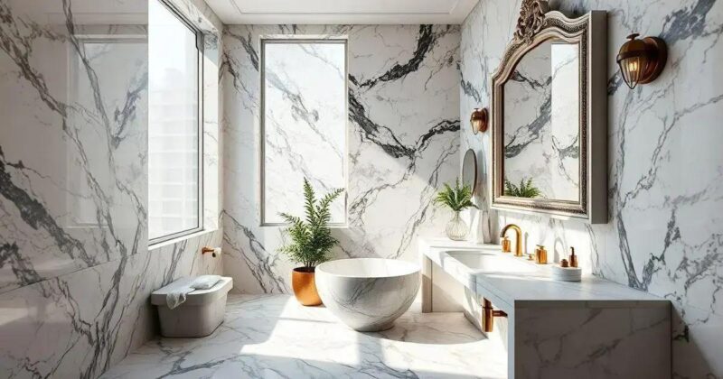 Banheiros com Mármore: Luxo Atemporal para o Seu Ambiente Banheiros com mármore