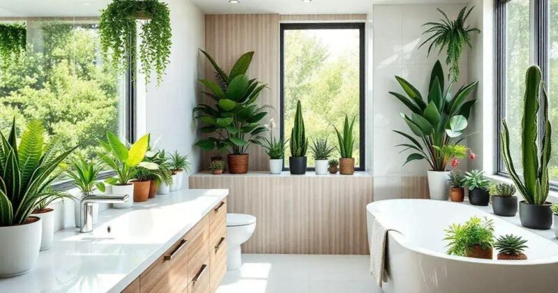Banheiros com Plantas: Toque Natural para Revitalizar Seu Espaço Banheiros com plantas