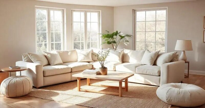 Cores Neutras na Decoração da Sala de Estar: A Elegância da Simplicidade Cores neutras na decoração da sala de estar