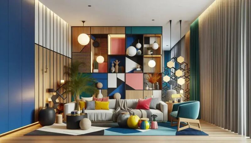 Decoração contemporânea para sala de estar