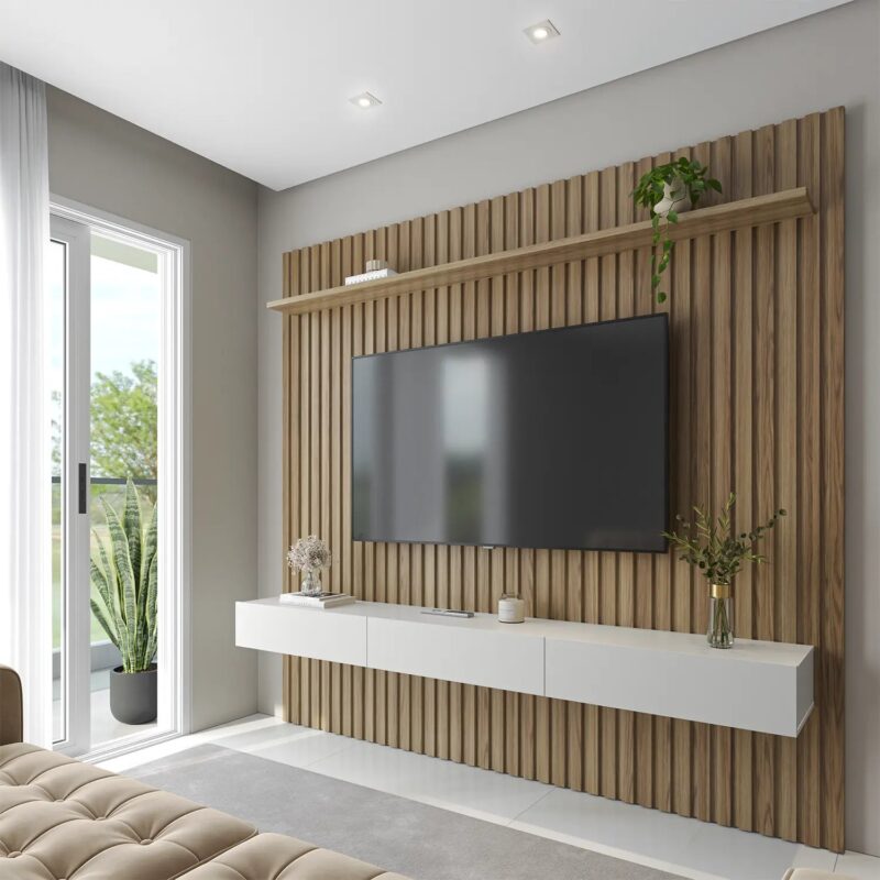 Sala com Painel Ripado: Transforme sua Decoração com Modernidade!