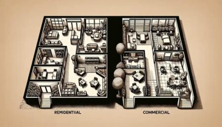 Qual a diferença entre planta baixa residencial e comercial