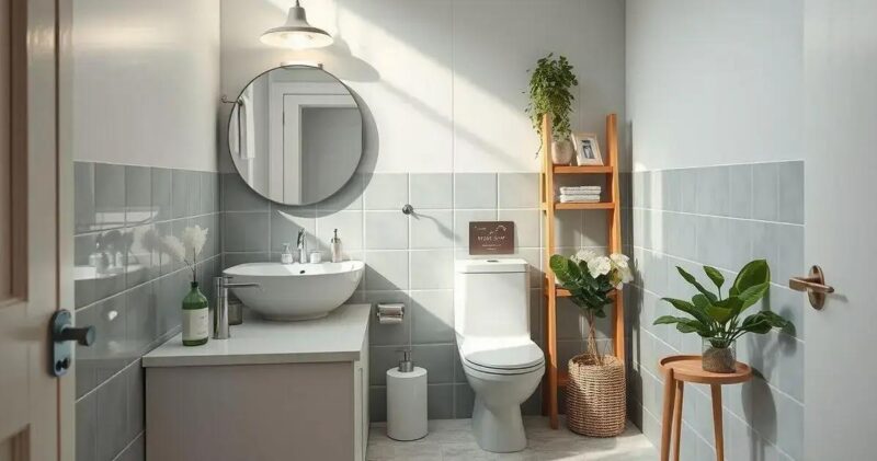 Como aproveitar espaço em um banheiro pequeno? banheiro pequeno