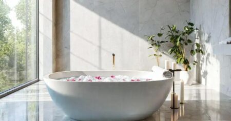 Banheiro com Banheira: Relaxamento e Elegância no Mesmo Lugar Banheiros com banheira