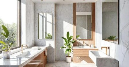 Banheiros com espelhos