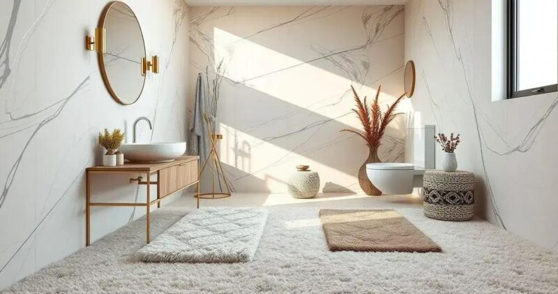 Banheiros com tapetes