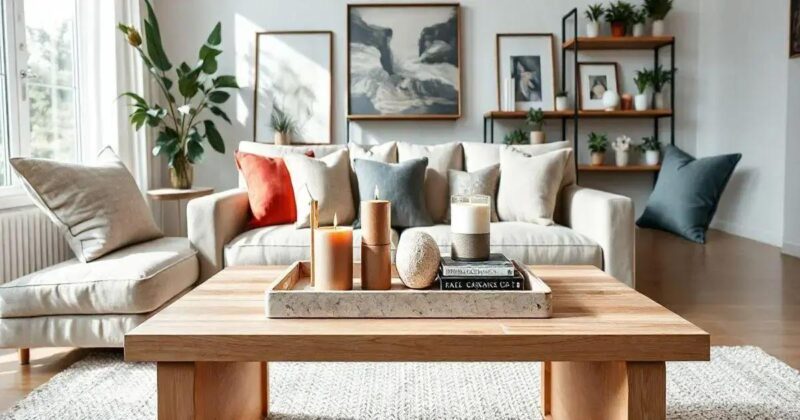 Objetos decorativos para sala de estar