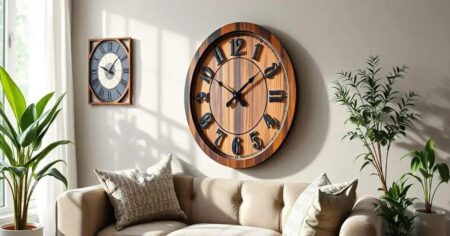 Relógios de Parede para Sala de Estar: Design Funcional com Charme Relógios de parede para sala de estar