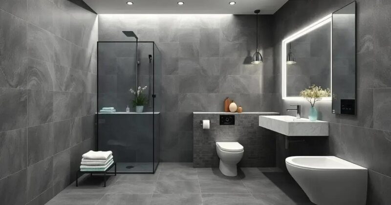 banheiro cinza