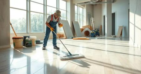 Como fazer a limpeza pós-obra de pisos delicados? Limpeza pós-obra