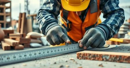 Qual a importância da régua na medição durante obras? Régua