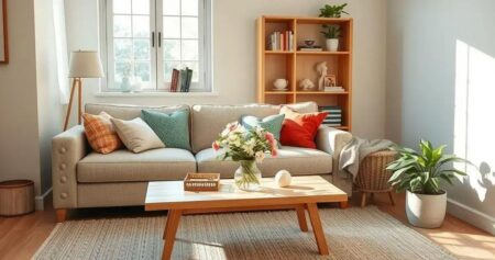 sala de estar e jantar integrada