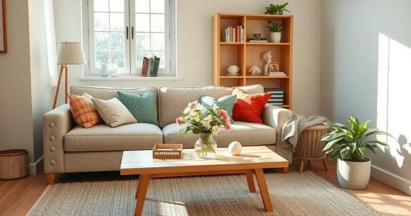 sala de estar e jantar integrada