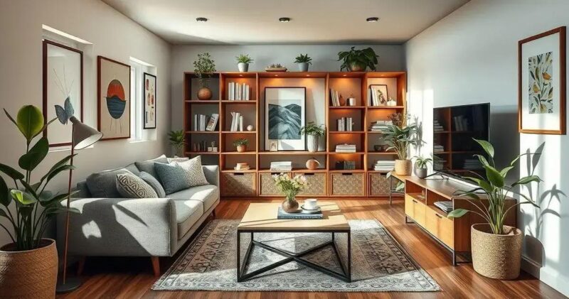 sala de estar pequena moderna