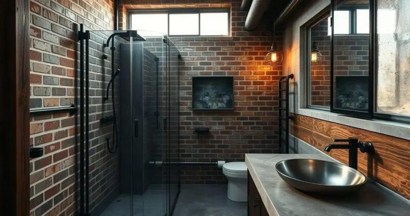 banheiro estilo industrial